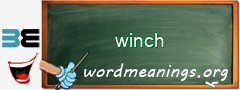 WordMeaning blackboard for winch